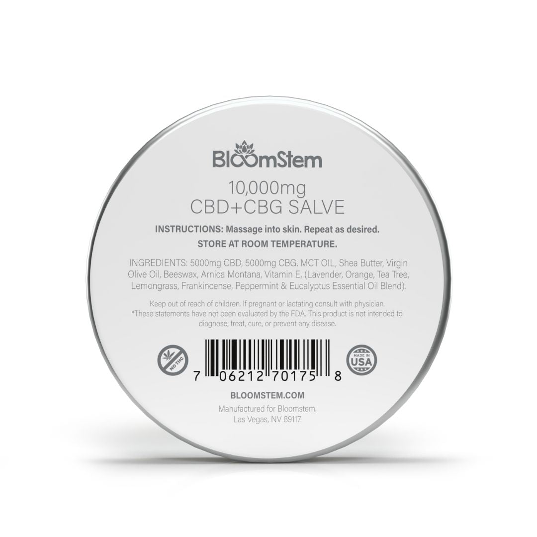 CBD + CBG Salve 10,000Mg 50/50 Mix 4 Oz.