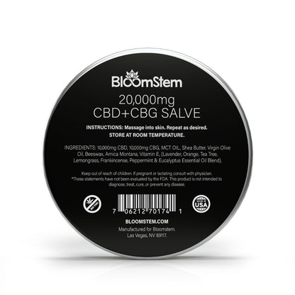 CBD + CBG 20,000MG 50/50 Mix Salve 8oz.