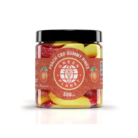 Peach Gummy Rings 500/1000Mg CBD