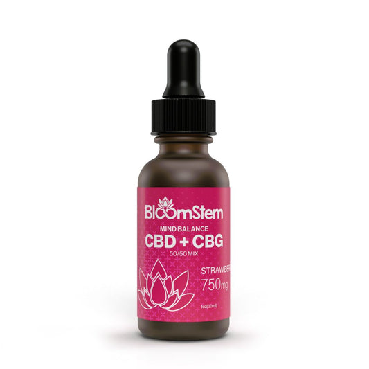 CBD + CBG Tinctures 750Mg/1500Mg 50/50 Strawberry Flavor 30ml